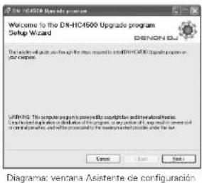 Denon DJ DNHC4500 - Instalación de update program (versión para Windows) - 1