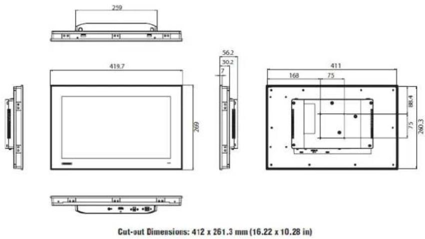 Advantech FPM221W - 15.6"型号 - 9
