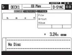 Denon DJ BU5501 - Display when CD is selected - 1