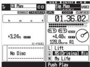 Denon DJ BU5501 - Affichage lorsque "CD" est selectionné - 2
