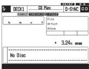 Denon DJ BU5501 - Display wanner CD is geseleerd - 1