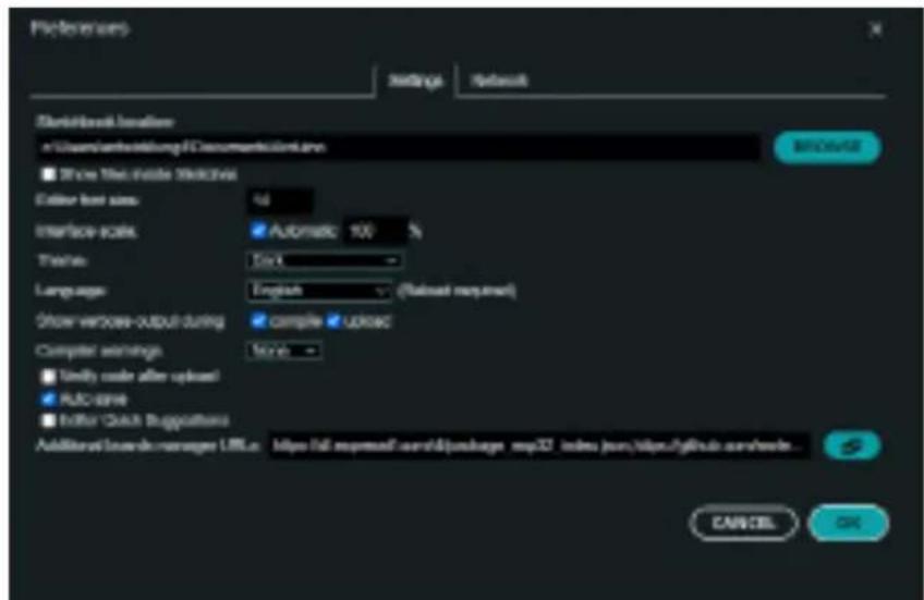 Joy-It ARDNanoV43VMC - Configuration du logiciel - 1