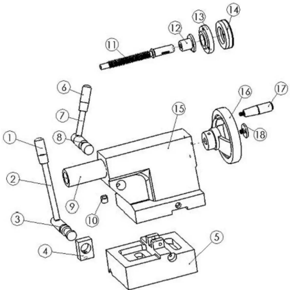 Holzmann ED1500KDIG - Tail stock assembly - 1
