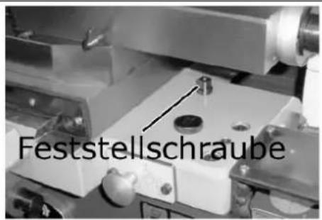 Holzmann ED1500KDIG - Fixieren des Längsschlittens - 1