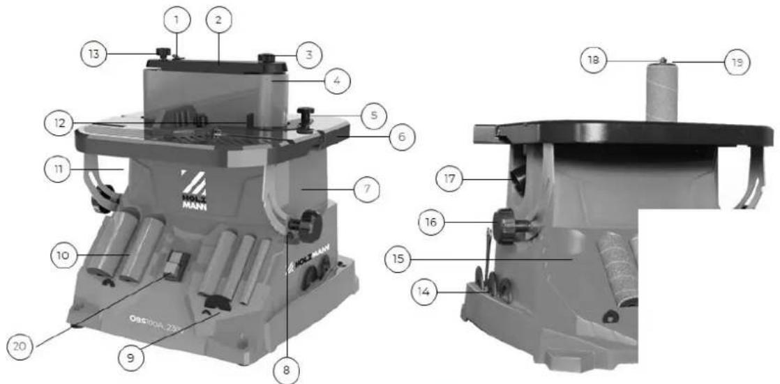 Holzmann OBS100A - Komponenten / Components / Componentes / Composants - 1