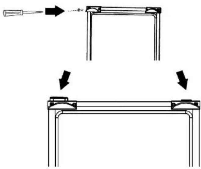 Diagram illustrating a tool application on a bracket assembly, showing tool positioning and structural change.
