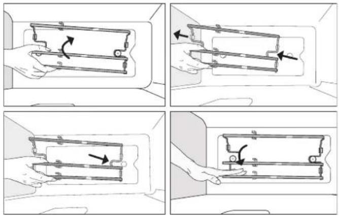 WHIRLPOOL WCW9O7PHTSB - DÉPOSE ET REPOSE DES SUPPORTS DE GRILLE - 1