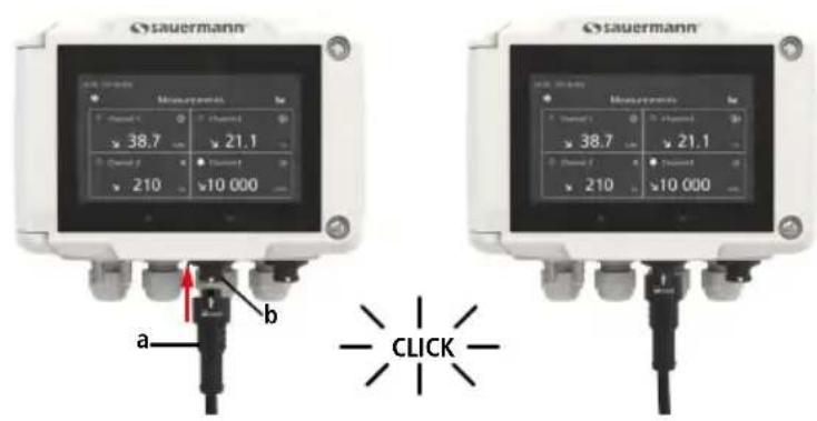 Sauermann SiC320 - Verbinding/loskoppeling van een sonde - 1