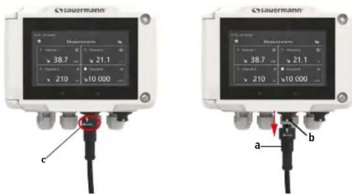 Sauermann SiC320 - Anschluss/Trennung der Sonde - 2
