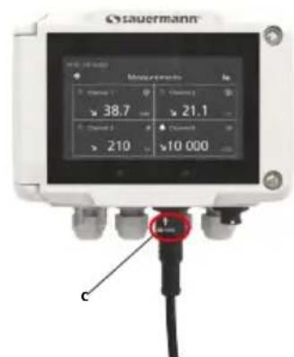 Sauermann SiC320 - Connexion/déconnexion d'une sonde - 2