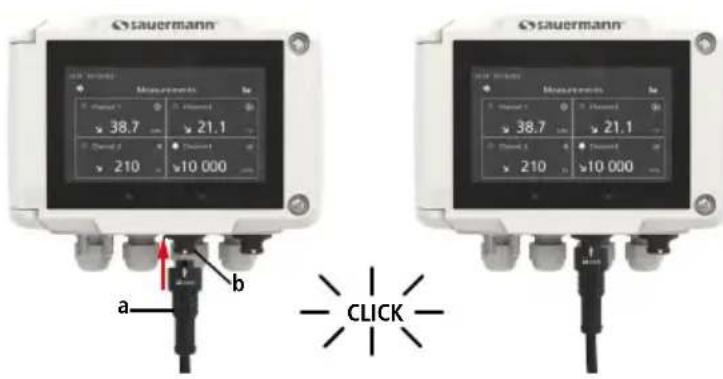 Sauermann SiC320 - Anschluss/Trennung der Sonde - 1