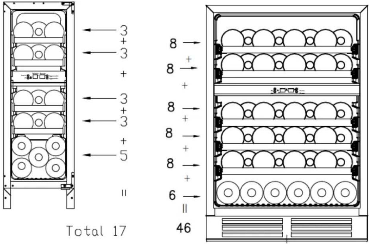LE CHAI LBN 468 - LB178/LBN178 (17 Flaschen max)\* LB468/LBN468 (46 Flaschen max)\* - 1