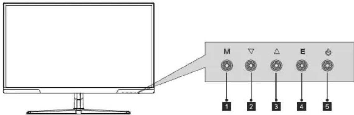 LC-Power M27F - Boutons du moniteur - 1