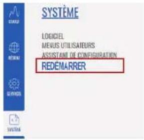 SYSTÈME LOGICIEL MEVUS UTILISATEURS ASSISTANT DE CONFIGURATION REDÈMARRER