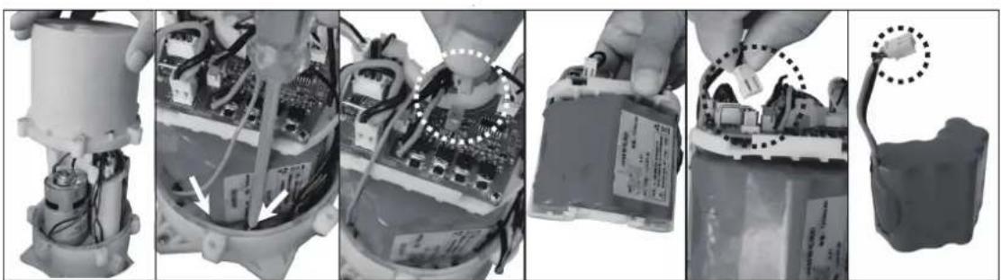 GRE RBR120 - Vymena baterie: - 4