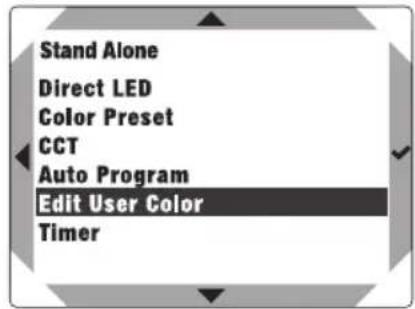 Cameo DURA LINE 50 - EDIT USER COLOUR IN STAND-ALONE OPERATING MODE (Edit User Color) - 2