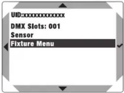 Cameo DURA LINE 50 - GERÄTEMENU (Fixture Menu): - 1