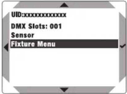Cameo DURA LINE 50 - MENU DISPOSITIVO (Fixture Menu) - 1