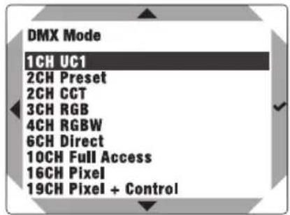 Cameo DURA LINE 50 - DMX-BETRIEBSART AUSWÄHLEN (DMX Mode) - 3
