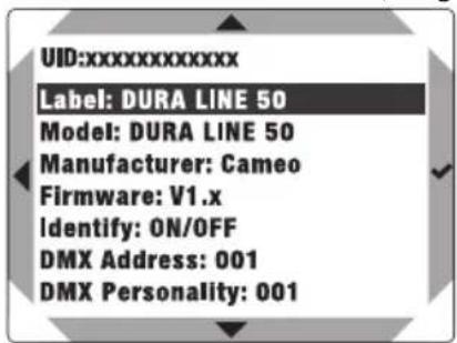 Cameo DURA LINE 50 - BEDIENUNG PER REMOTE-EINHEIT CL UNICON (optional erhältlich) - 4