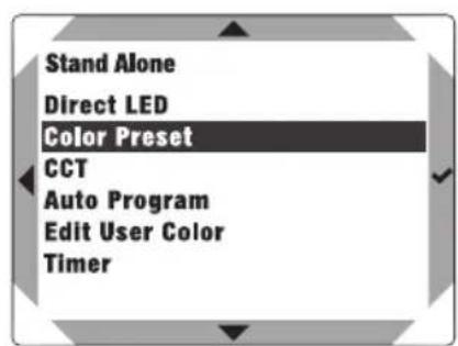 Cameo DURA LINE 50 - COLOUR PRESET STAND-ALONE OPERATING MODE (Color Preset) - 2