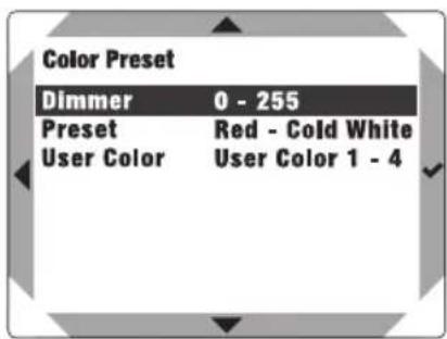 Cameo DURA LINE 50 - STAND-ALONE-BETRIEBSART COLOR PRESET (Color Preset) - 3