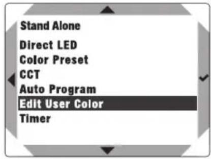 Cameo DURA LINE 50 - USER COLOR IM STAND-ALONE-MENU EDITIEREN (Edit User Color) - 2