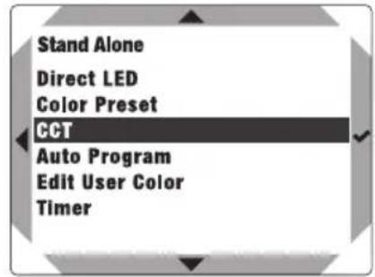 Cameo DURA LINE 50 - MODO OPERativo AUTONOMO CCT (Temperatura de color corréccionada) - 2