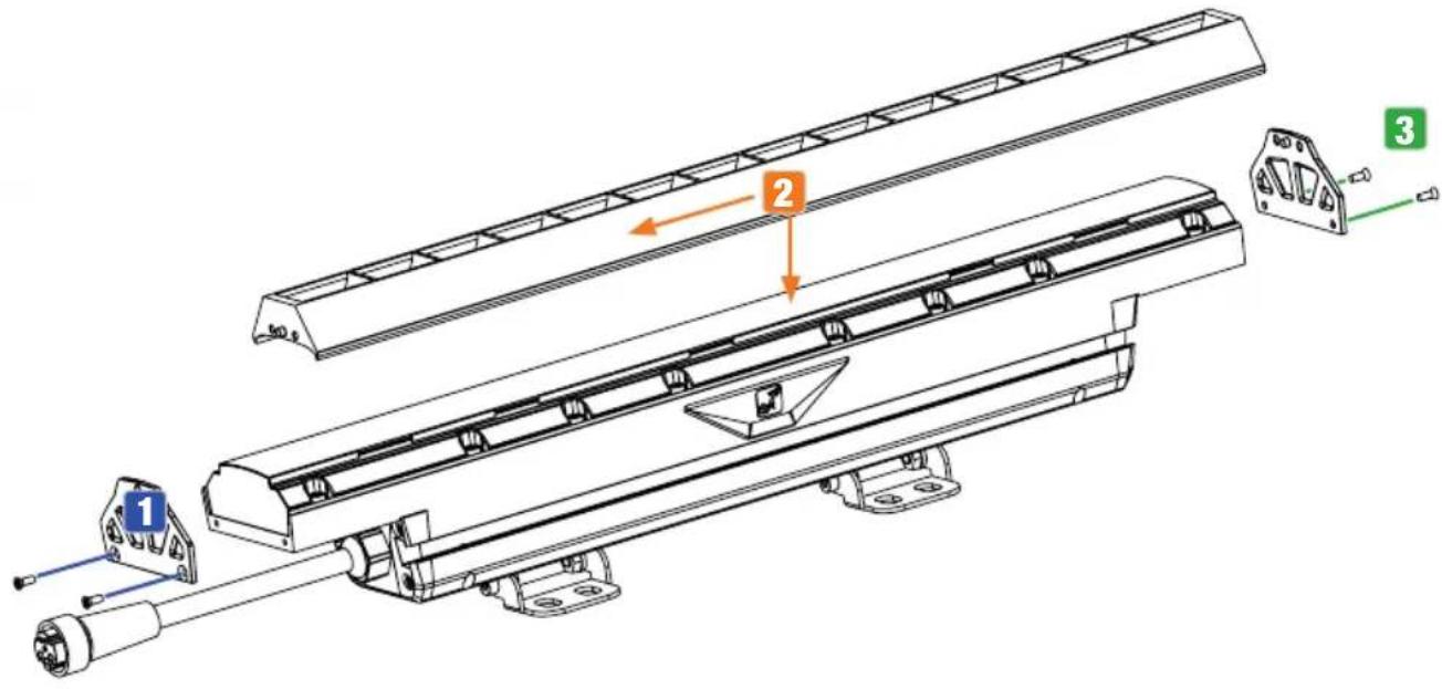 Cameo DURA LINE 50 - MOUNTING THE OPTIONAL LOUVRE - 1