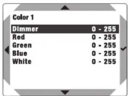Cameo DURA LINE 50 - USER COLOR IM STAND-ALONE-MENU EDITIEREN (Edit User Color) - 4
