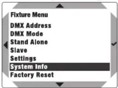 Cameo DURA LINE 50 - INFORMACION DEL SISTEMA (System Info) - 1
