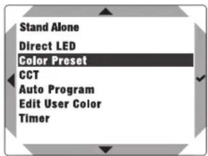 Cameo DURA LINE 50 - STAND-ALONE-BETRIEBSART COLOR PRESET (Color Preset) - 2