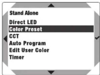 Cameo DURA LINE 50 - MODALITA OPERativa STAND-ALONE PREIMPOSTAZIONE COLORE (Color Preset) - 2