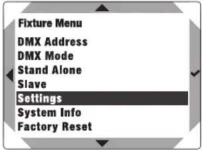 Cameo DURA LINE 50 - SYSTEMEINSTELLUNGEN (Settings) - 1