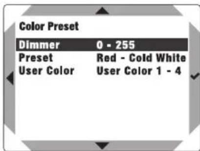 Cameo DURA LINE 50 - MODALITA OPERativa STAND-ALONE PREIMPOSTAZIONE COLORE (Color Preset) - 3