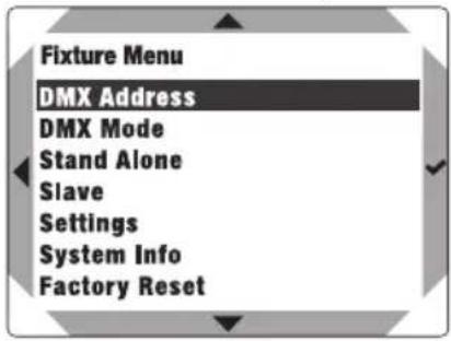 Cameo DURA LINE 50 - SETTING THE DMX START ADDRESS (DMX Address) - 1