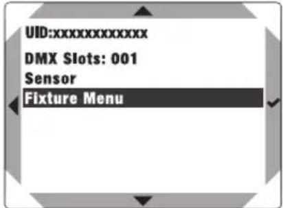 Cameo DURA LINE 50 - MENÜ DEL DISPOSITIVO (Fixture Menu): - 1