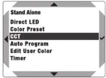 Cameo DURA LINE 50 - CCT STAND-ALONE OPERATING MODE (Correlated Color Temperature) - 2