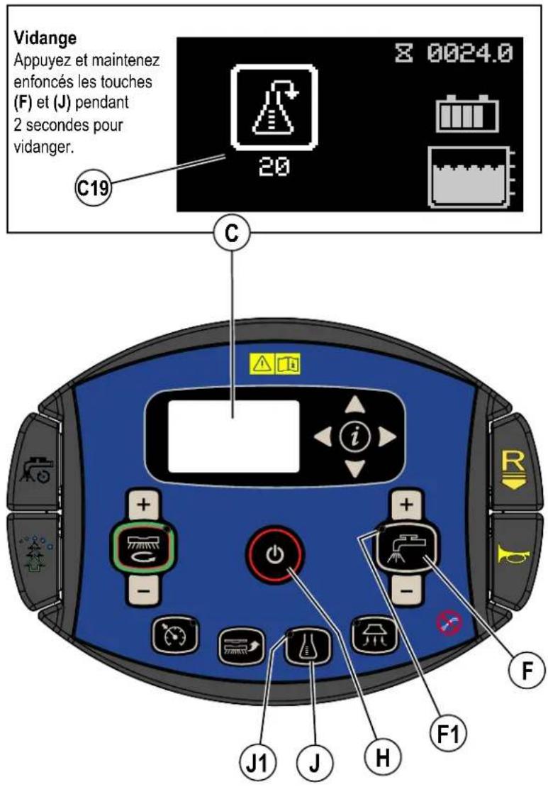 ADVANCE SC4000 - VIDANGE DU SYSTÉME DE DÉTERGENT (AVEC ECOFLEX) - 1