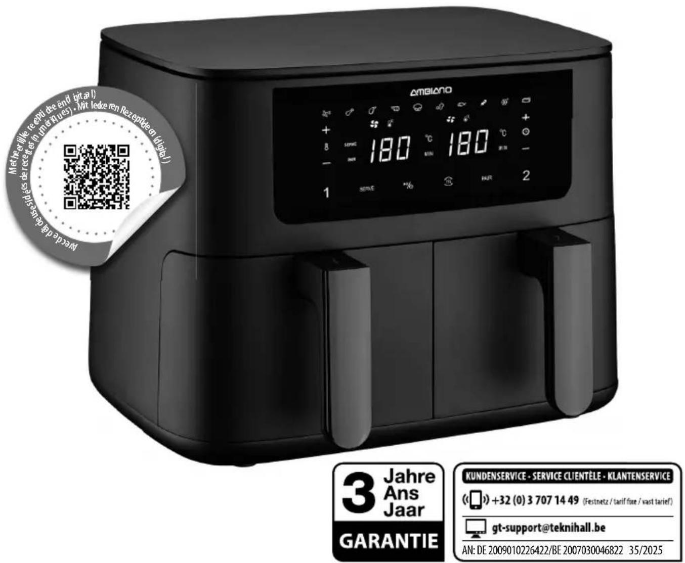 Ambiano GTDAF03 - Heißluftfritteuse Friteuse à air chaud Heteluchtfriteuse - 1