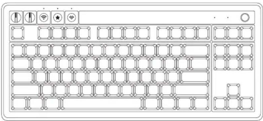 8BitDo Retro 87 Mechanical Keyboard - Clavier mécanique Retro 87 - 1