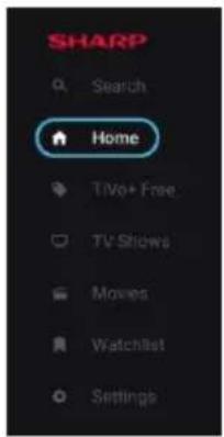 SHARP Search Home TiVo+ Free TV Shows Movies Watchlist Settings