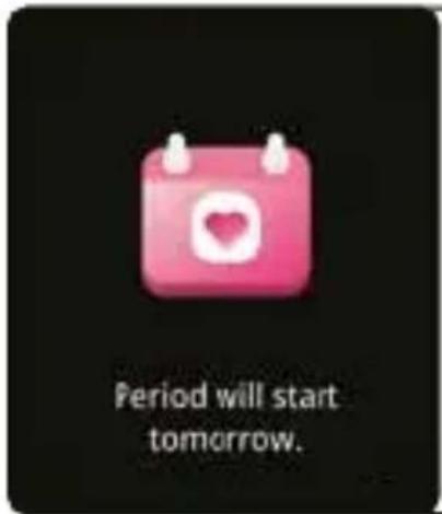Period will start tomorrow.