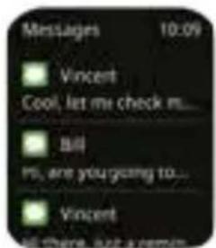 Messages 10:09 ■ Vincent Cool, let me check m... ■ Bill Hi, are you going to... ■ Vincent No there, but a reminder
