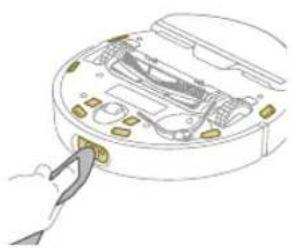 PHILIPS HomeRun 7000 Series XU7100 - Curățarea roților principaleși a roții fată - 2