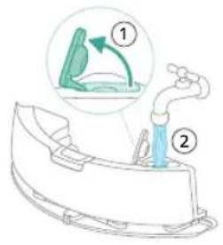 PHILIPS HomeRun 7000 Series XU7100 - Install and fill the water tank - 1