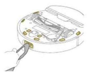 PHILIPS HomeRun 7000 Series XU7100 - Rengring af hovedhjulene og forhjulene - 2
