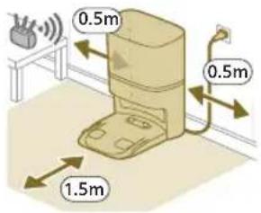 PHILIPS HomeRun 7000 Series XU7100 - Instalar o robot e a base - 1