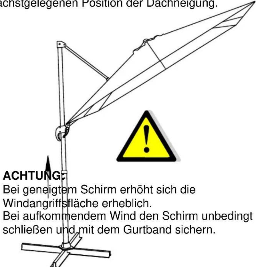 SCHNEIDER Rhodos Junior - Arretierung der gewünschten Dachneigung: - 1