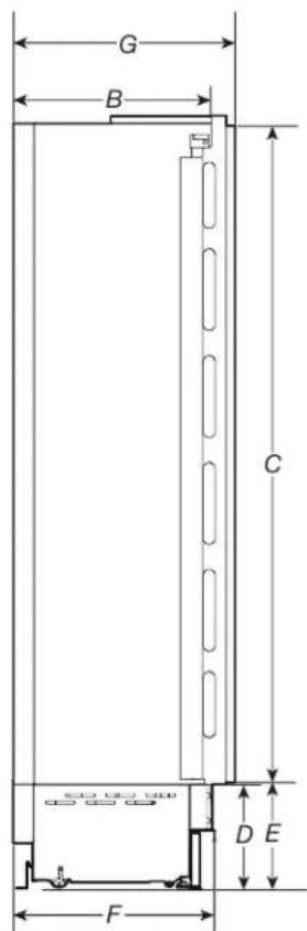 JENN-AIR JBWFNL18RX - Product Dimensions - 2